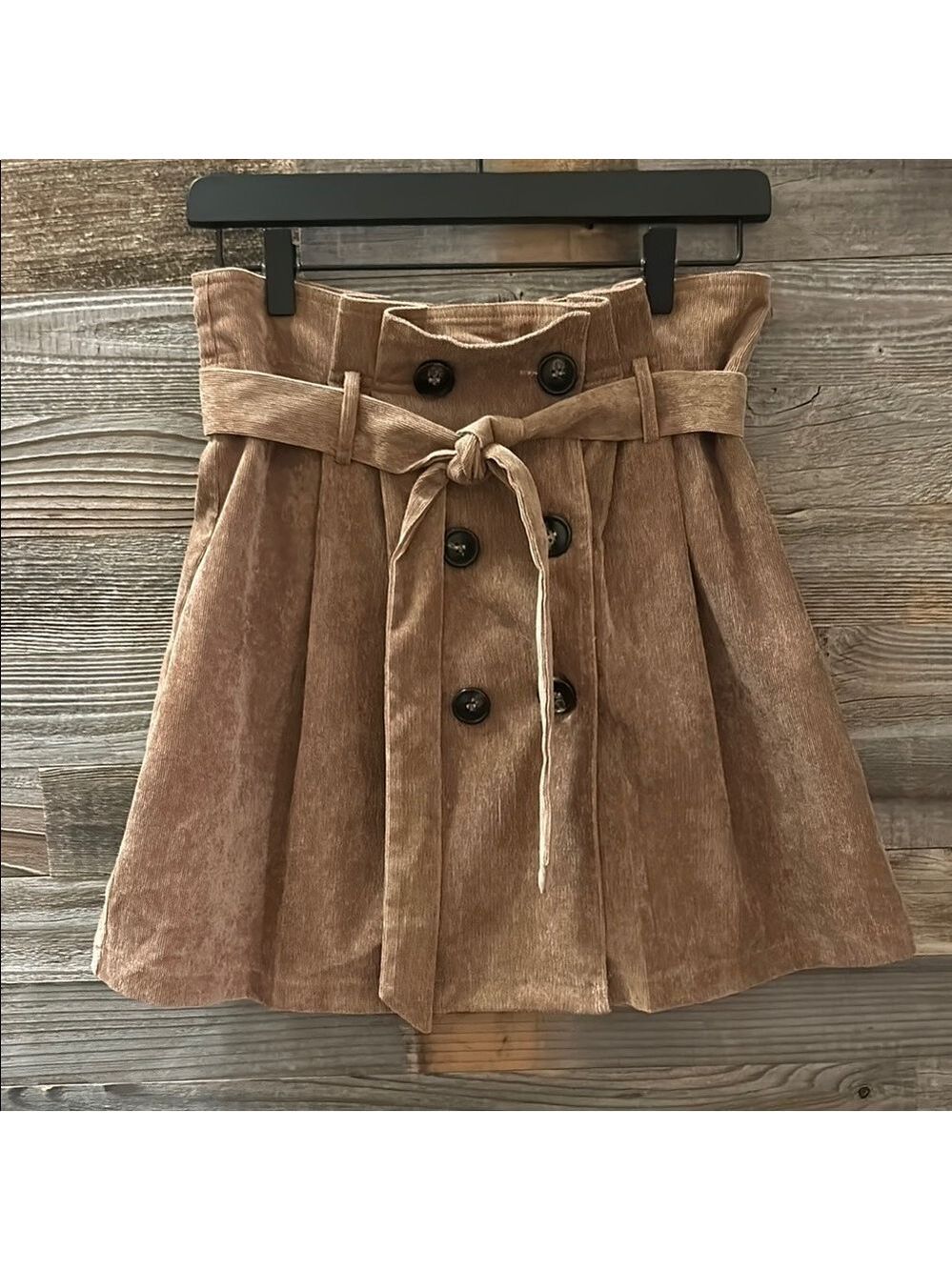 Altar’d State Tan Coudory Skirt with Belt Size Medium